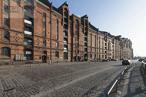 Lagerhäuser in der Speicherstadt  Hamburg  Deutschland