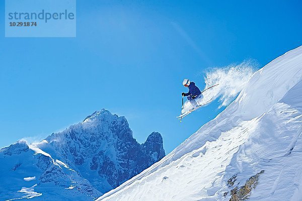 Skifahrer  Chamonix  Frankreich