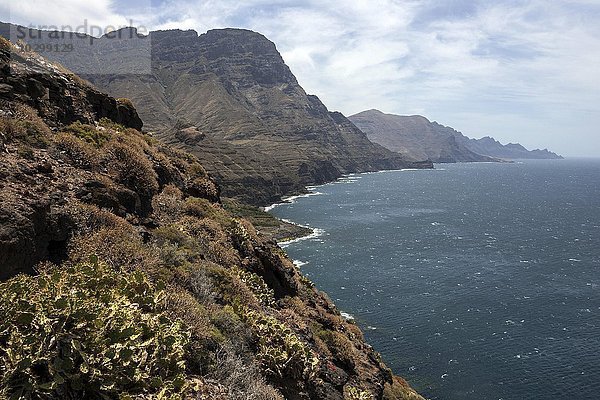 Felsküste  Steilküste  Nordwesten  Gran Canaria  Kanarische Inseln  Spanien  Europa