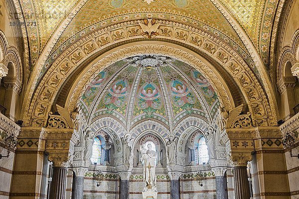Innenansicht  Basilika Notre-Dame de Fourvière  Krypta  Unesco-Weltkulturerbe  Lyon  Rhone  Frankreich  Europa
