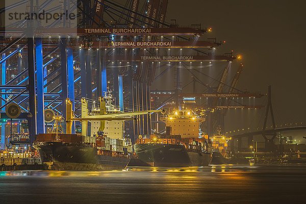 Container-Schiffe im Hafen  Containerterminal  Hamburg  Deutschland  Europa