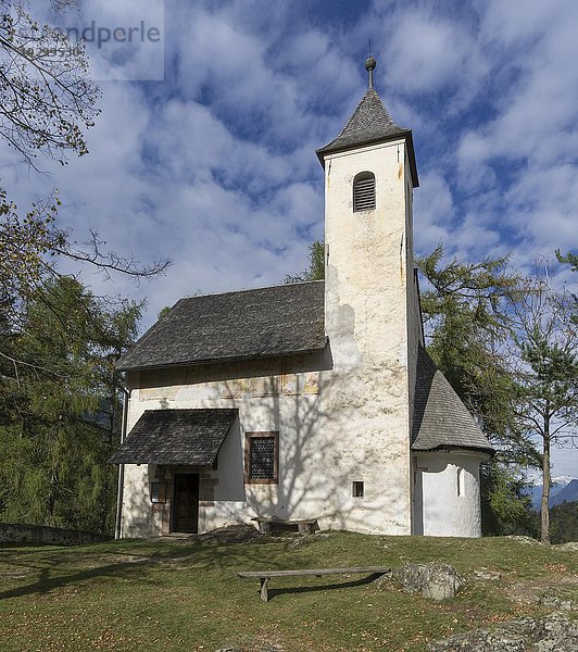 Kirche St Jakob  Grissian  Trentino-Alto Adige  Südtirol  Italien  Europa
