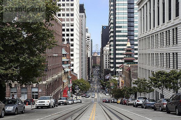 California Street  Downtown San Francisco  Fincial District  San Francisco  Kalifornien  USA  Nordamerika