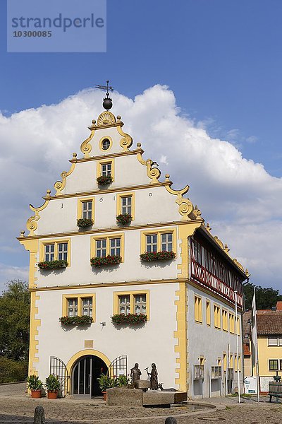 Rathaus in Obernbreit  Mainfranken  Unterfranken  Franken  Bayern  Deutschland  Europa