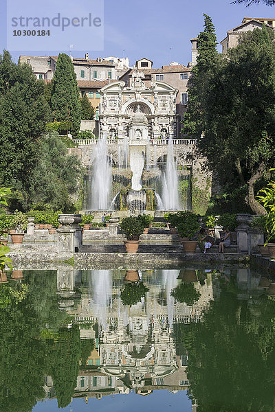 Neptunbrunnen und Wasserorgel  Villa d´Este  Tivoli  Lazio  Italien  Europa