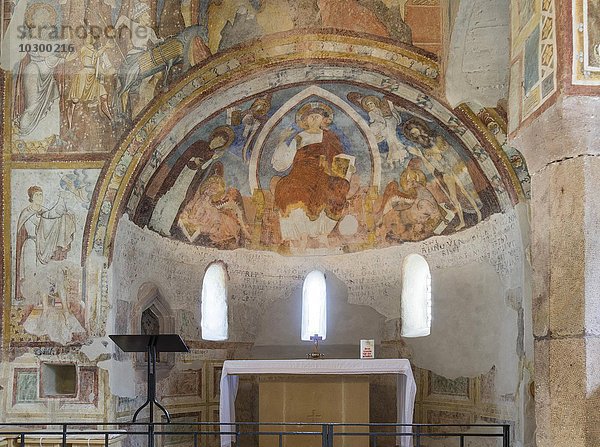 Fresken über dem Altar in der Kirche St.Jakob  Grissian  Trentino-Alto Adige  Südtirol  Italien  Europa