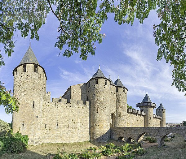 Grafenschloss  Château comtal  Cité de Carcassonne  Languedoc-Roussillon  Frankreich  Europa