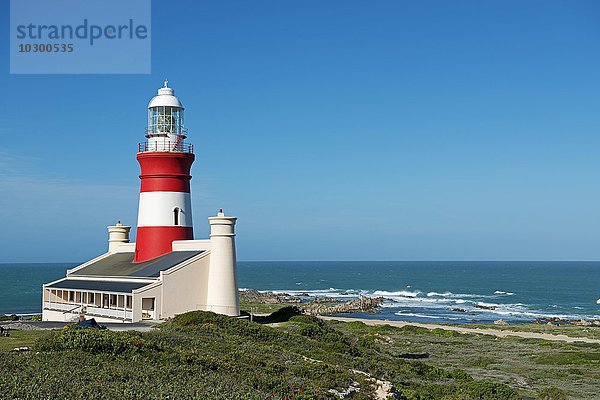 Leuchtturm am Cape Agulhas  südlichster Punkt Afrikas  Westkap  Südafrika