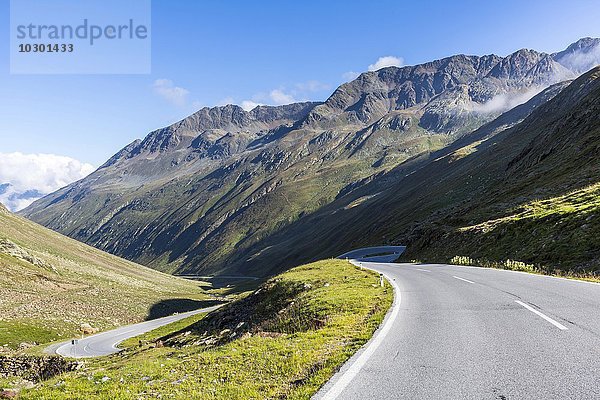 Pass-Straße  Passstraße Timmelsjoch  Passo del Rombo  Ötztal  Tirol  Österreich  Europa