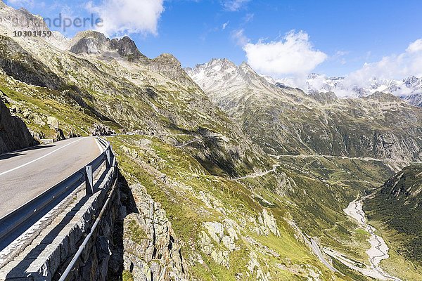 Passstraße Sustenpass  Meiental  Kanton Uri  Schweiz  Europa