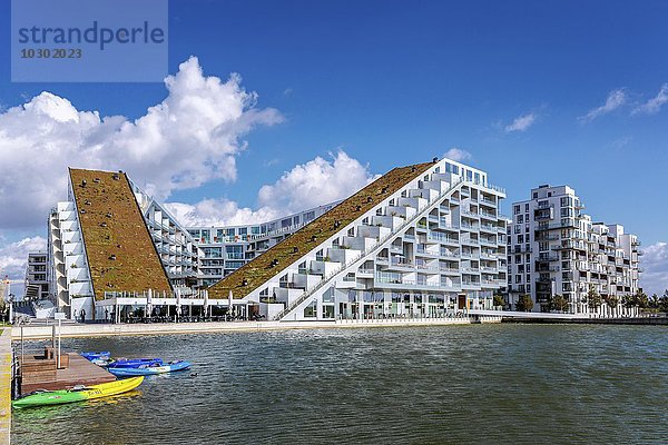 8-Haus  auch 8 Tallet oder Big House  modernes Gebäude  von Architekt Bjarke Ingels  2011 Preis für das beste Gebäude der Welt  Stadtteil Ørestad  Kopenhagen  Dänemark  Europa