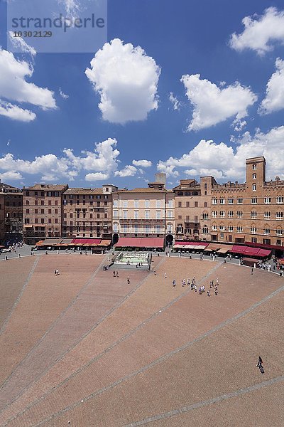 Piazza del Campo  UNESCO Weltkulturerbe  Siena  Toskana  Italien  Europa