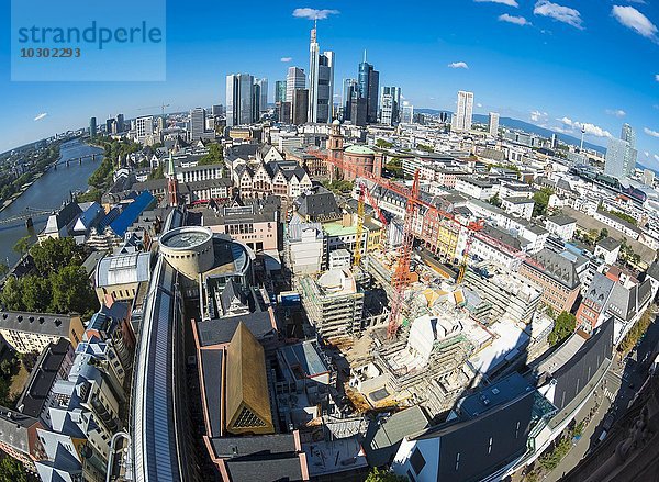 Skyline  Frankfurt am Main  Hessen  Deutschland  Europa