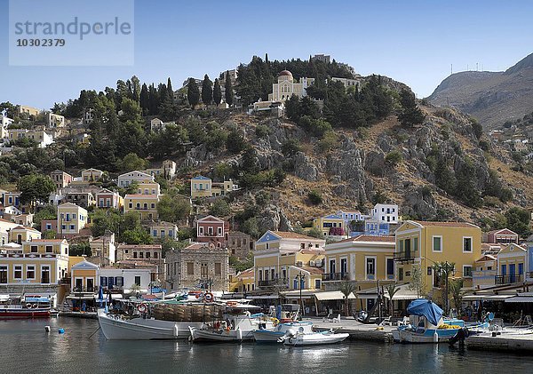 Am Hafen von Sými-Stadt  Insel Sými  Rhodos  Dodekanes  Griechenland  Europa