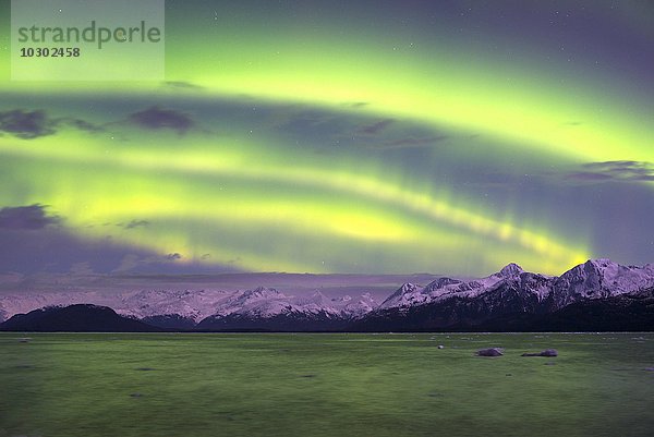 Aurora borealis über dem Prinz-William-Sund  Prince William Sound  Alaska  USA  Nordamerika