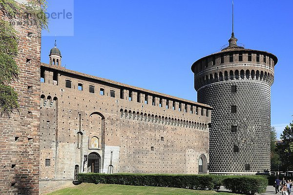 Castello Sforzesco  Milano  Mailand  Lombardia  Lombardei  Italien  Europa