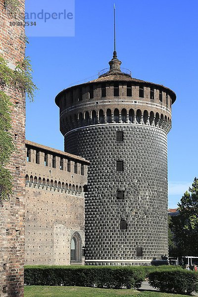 Castello Sforzesco  Milano  Mailand  Lombardia  Lombardei  Italien  Europa