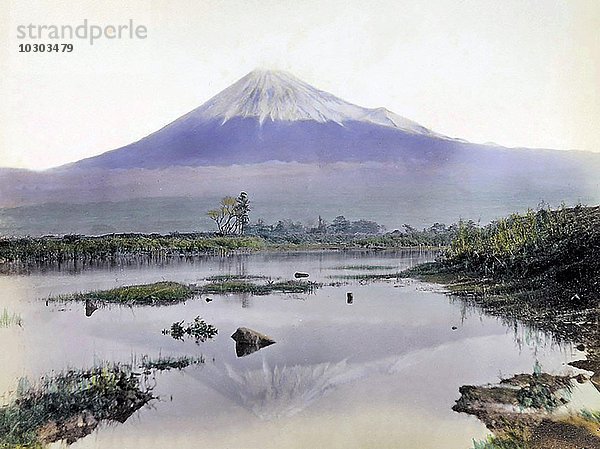 Vulkan Fuji  auch Fujiyama  um 1870  Japan  Asien