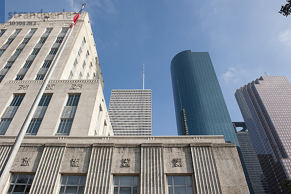 Hohe Wolkenkratzer in Houston  Texas  USA
