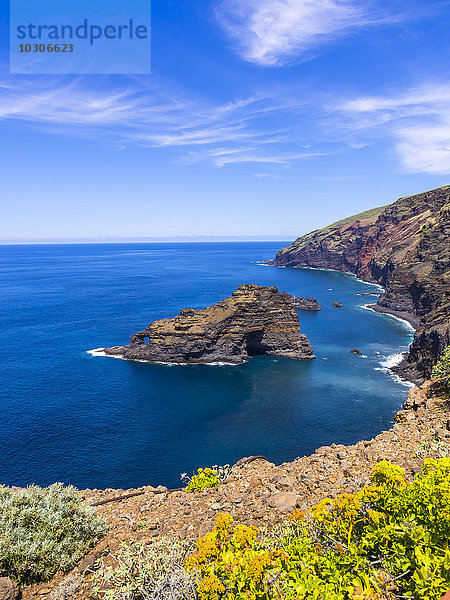 Spanien  Kanarische Inseln  La Palma  Felsenküste bei Garafia