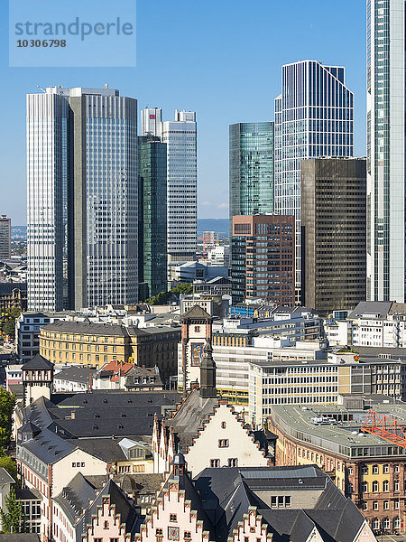 Deutschland  Hessen  Frankfurt  Finanzplatz  Taunusturm  Skyper und Commerzbank