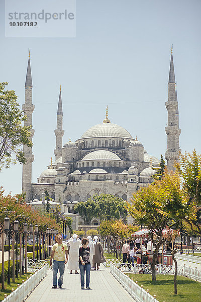 Türkei  Istanbul  Sultanahmet  Blick auf die Blaue Moschee