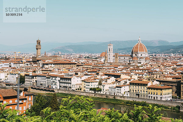 Italien  Florenz  Stadtbild von Piazzale Michelangelo aus gesehen