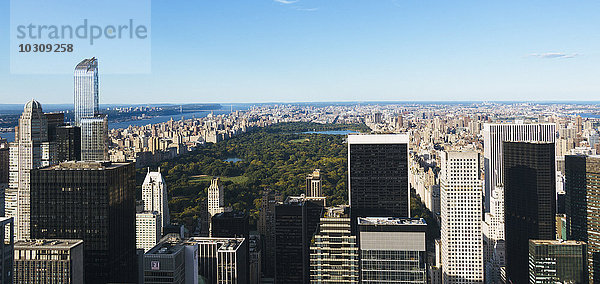 USA  New York City  Blick von oben auf den Central Park