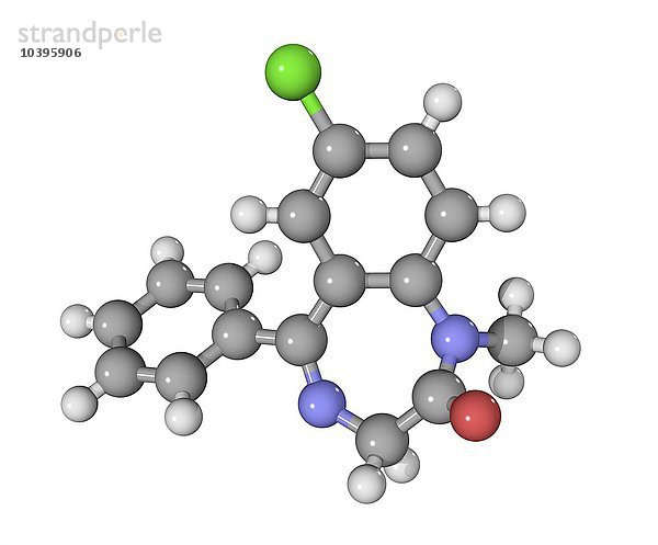 Molekül des Beruhigungsmittels Diazepam