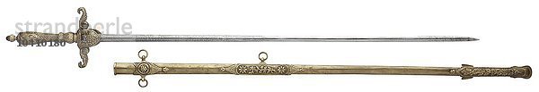 Amerikanische Schule  (19. Jahrhundert)  Schwert des US Medical Corps von G. E. Cooper (Metall)