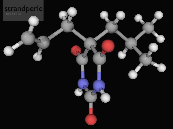 Molekül der Droge Butalbital