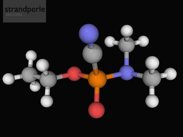 Molekül des Nervenkampfstoffs Tabun