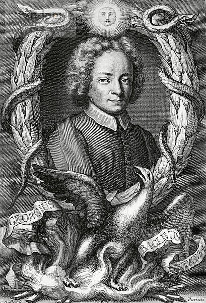 Giorgio Baglivi (1668-1707)  Anatom und Pathologe  18. Jahrhundert  Kupferstich