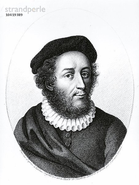 Guy de Chauliac (1300-1368)  Arzt  18. Jahrhundert  Kupferstich