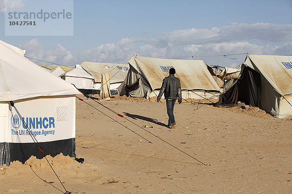 Somalischer Flüchtling im Lager Choucha.