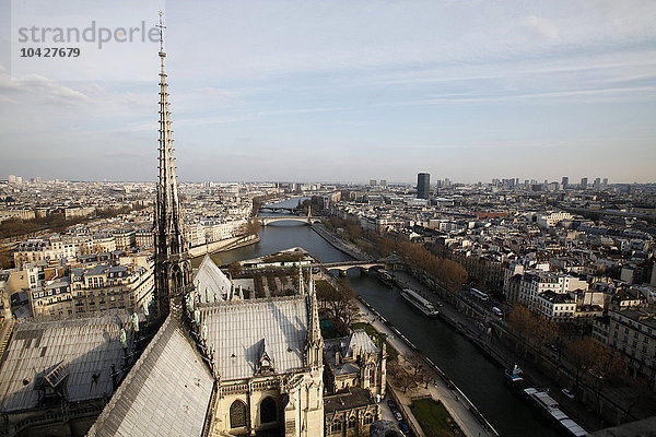 Blick vom Dach der Kathedrale Notre Dame