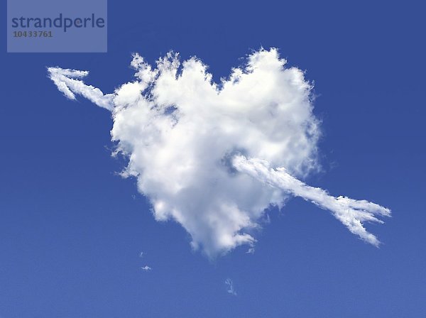 Herzförmige Wolke  Computerkunstwerk Herzförmige Wolke  Kunstwerk