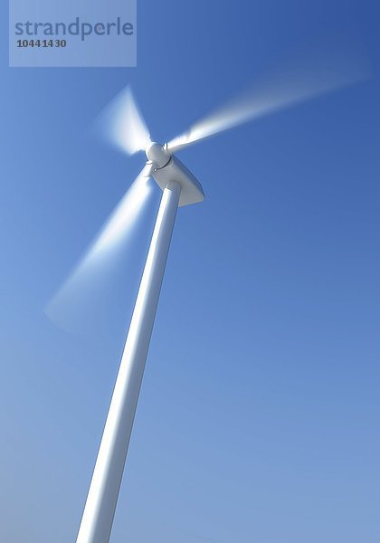 Abstrakte Windmühlenturbinen mit Bewegungsunschärfe - erneuerbare Energie  Windkraftanlage  Kunstwerk
