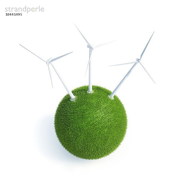 Konzept für Wind und erneuerbare Energien  grüne Energie  konzeptionelles Kunstwerk