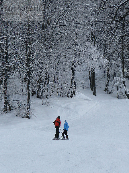 zwei menschen auf skiern auf dem skiberg  alpe di mera  piemont  italien