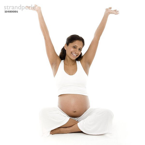 Glückliche schwangere Frau