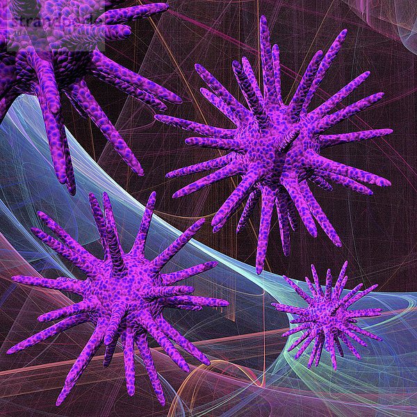 Viruspartikel  Computerkunstwerk Viruspartikel  Kunstwerk