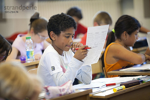 Reportage in einer 6. Klasse in Genf  Schweiz.
