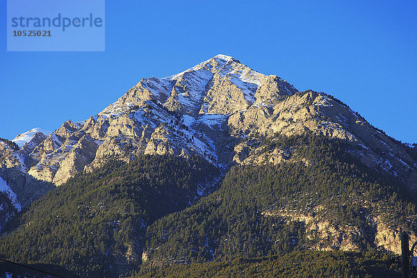 Das Ubaye-Tal in den Alpes de Haute-Provence  Frankreich. Gipfel des Berges Pointe Fine.