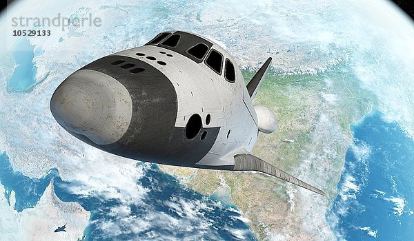 Space Shuttle über der Erde  Illustration