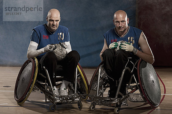 Para Rugby-Spieler im Rollstuhl