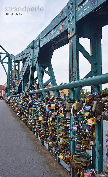 Liebesschlösser  Dombrücke  Breslau  Polen  Europa