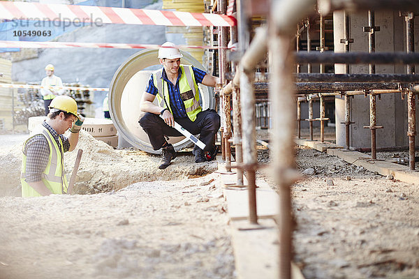 Bauarbeiter auf der Baustelle