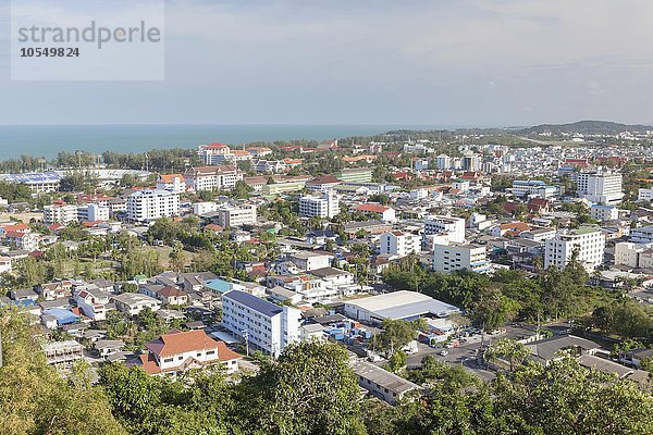 Ansicht von Songkhla vom Khao Tang Kuan Hügel  Songkhla  Thailand  Asien