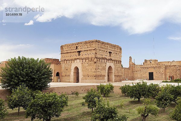 Audienz-Pavillon  El Badi-Palast  Marrakesch  Marokko  Afrika